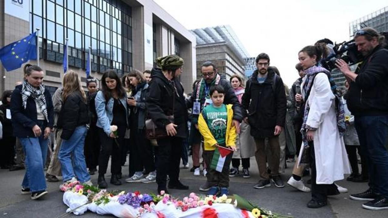AB çalışanları Birliğin Gazze politikasını protesto etti