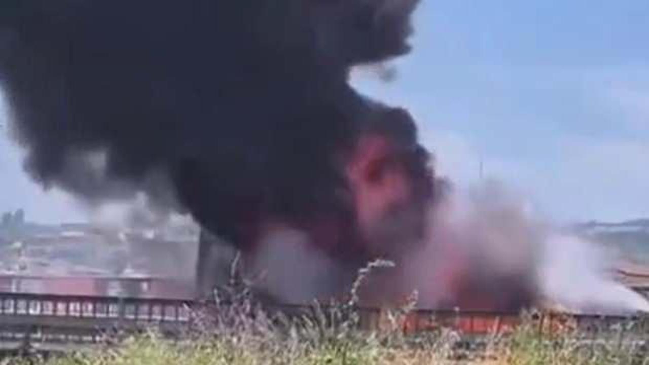 Hasta taşıyan ambulans alev aldı!