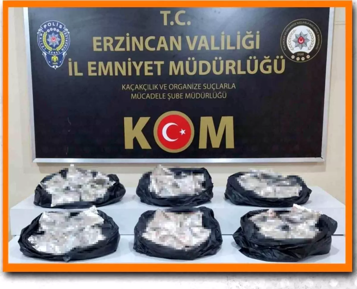 Erzincan’da Kaçak Nargile Tütünü Yakalandı