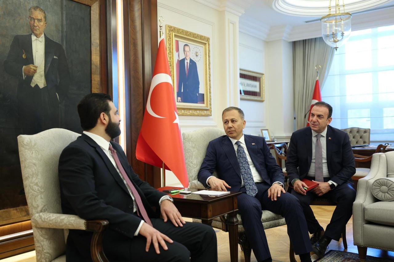 Ali Yerlikaya, Suriye İçişleri Bakanı Hattab'ı kabul etti!