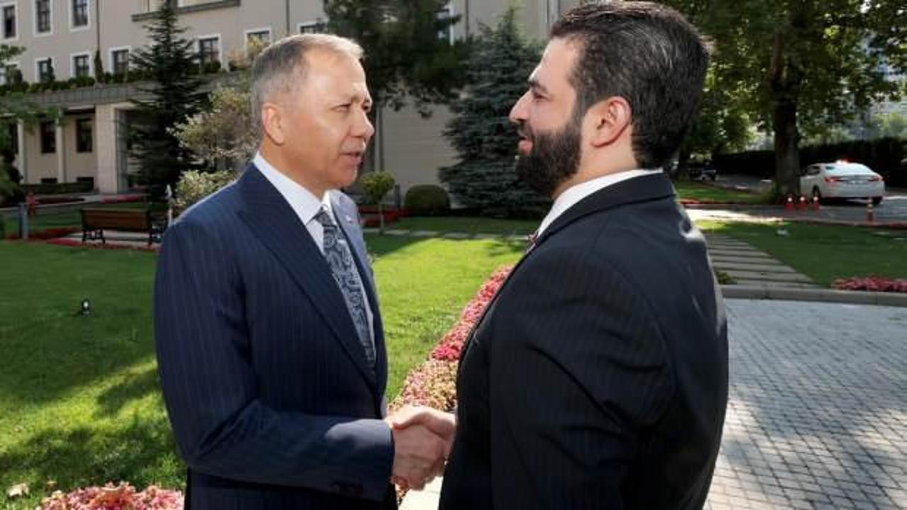 Ali Yerlikaya, Suriye İçişleri Bakanı Hattab’ı kabul etti!