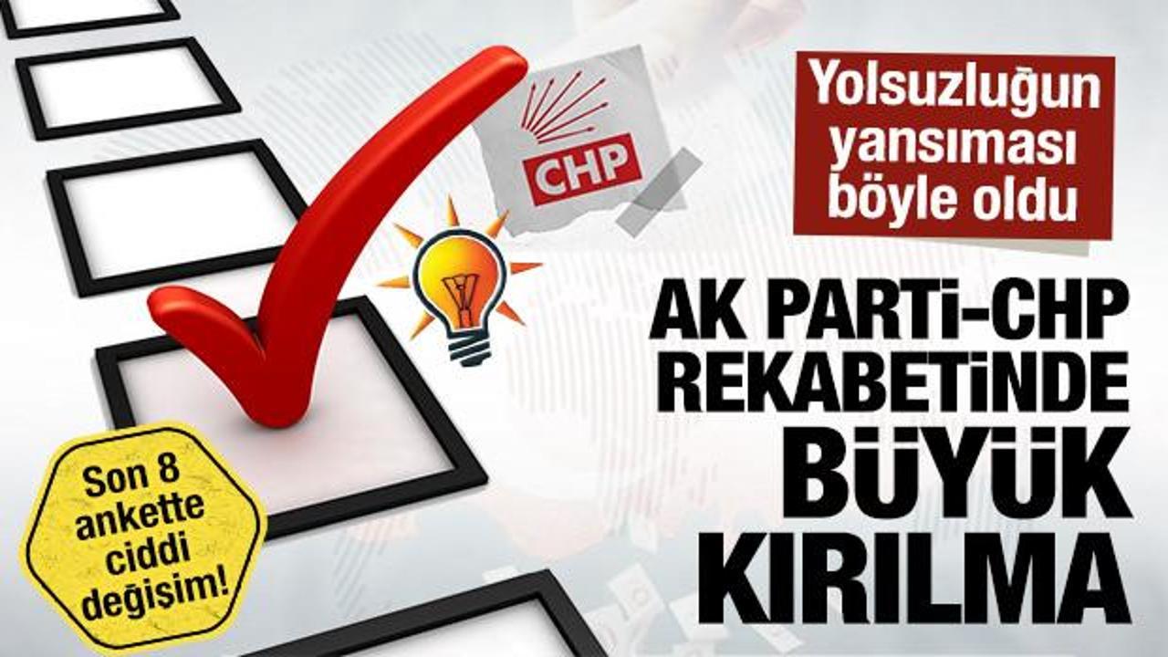 Bir yılda 8 farklı anket… AK Parti-CHP rekabetine büyük kırılma! Yolsuzluğa prim yok