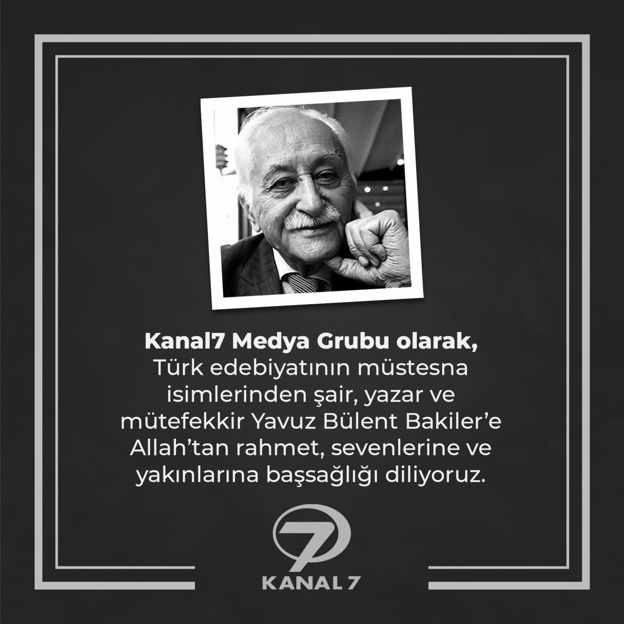 Şair, yazar, mütefekkir ve Türkçe’nin yılmaz müdafii Yavuz Bülent Bakiler Hakk'a yürüdü