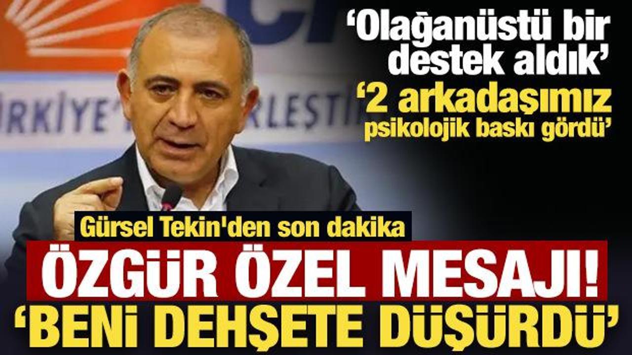 Gürsel Tekin’den son dakika Özgür Özel mesajı!