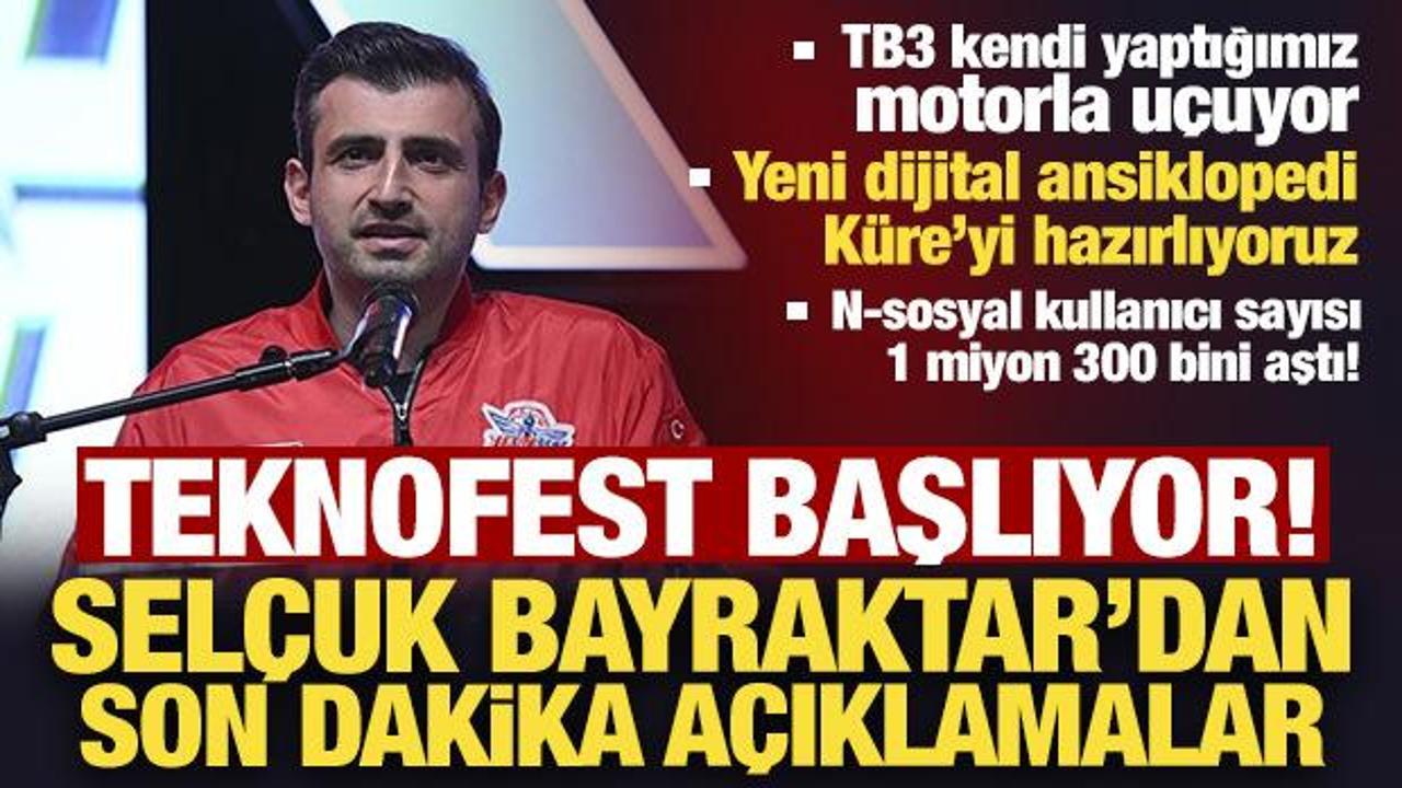 TEKNOFEST başlıyor! Selçuk Bayraktar, ‘Kendi yaptığımız motorla uçuyor’ diyerek duyurdu
