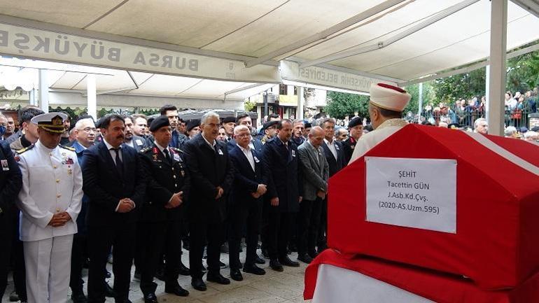 Şehit Astsubay Kıdemli Çavuş Tacettin Gün, Bursa’da toprağa verildi