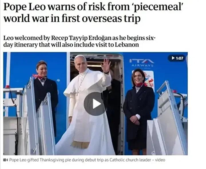 Dünya basını Papa'nın Erdoğan'a biçtiği rolü konuşuyor