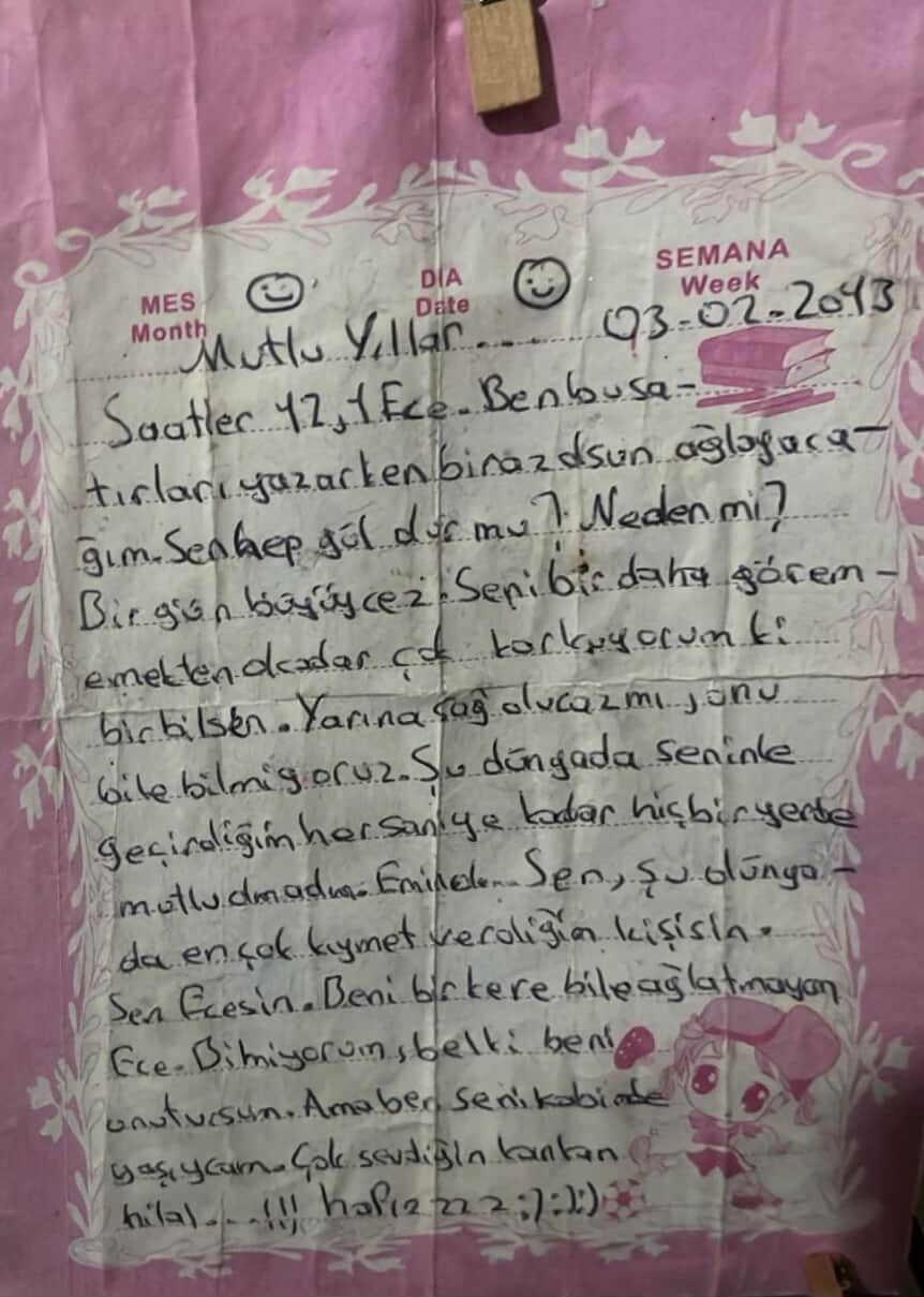 Sakarya'daki kazada ölen Hilal'in yürek yakan son mektubu ortaya çıktı
