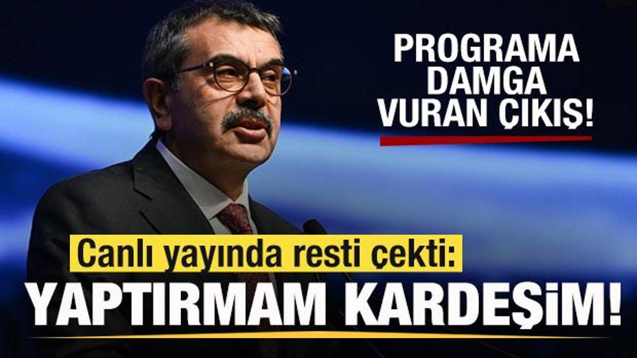 Bakan Tekin’den canlı yayında rest: Yaptırmam kardeşim