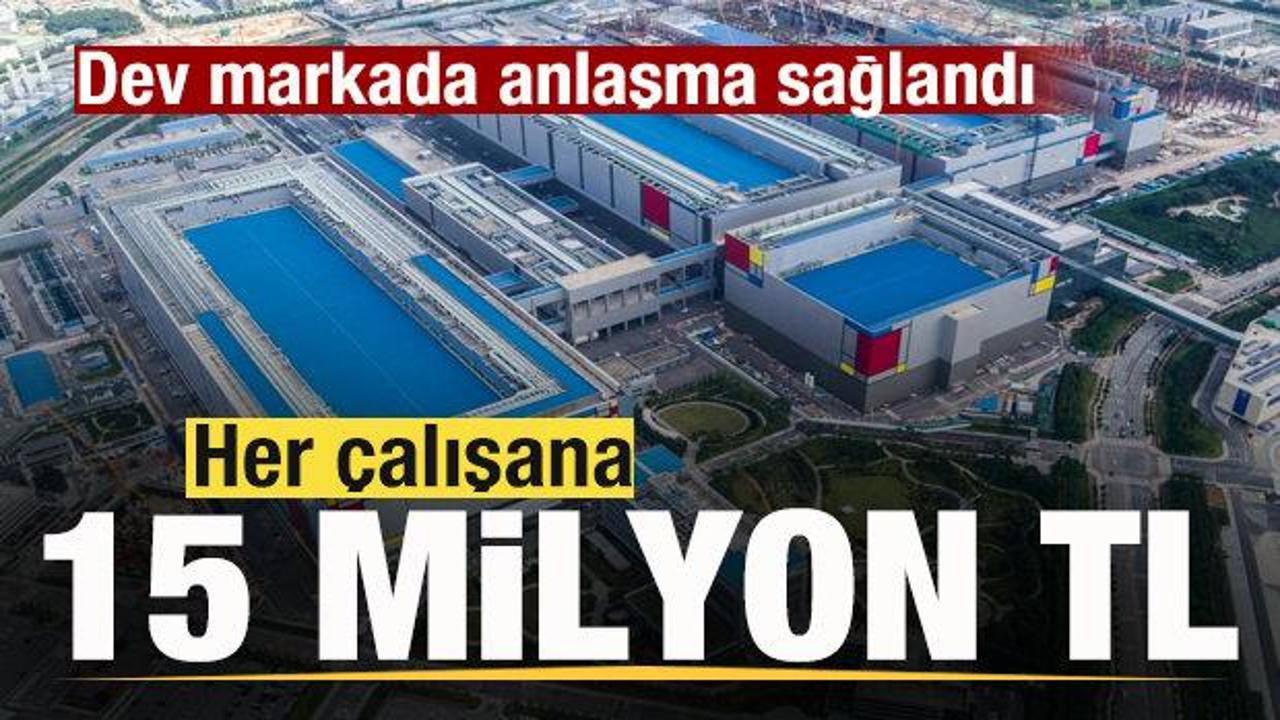 Dev markada anlaşma sağlandı! Rekor ikramiye! 80 bin çalışana 400 bin dolar ödenecek