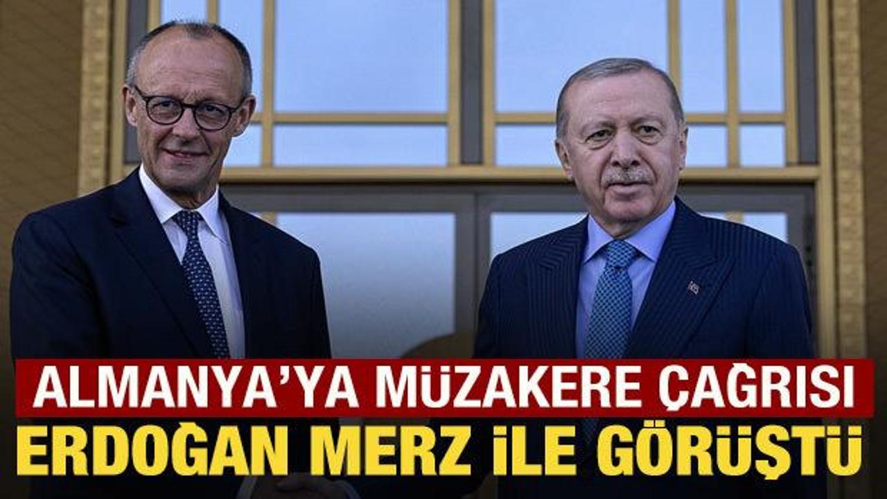 Cumhurbaşkanı Erdoğan, Almanya Şansölyesi Merz ile görüştü