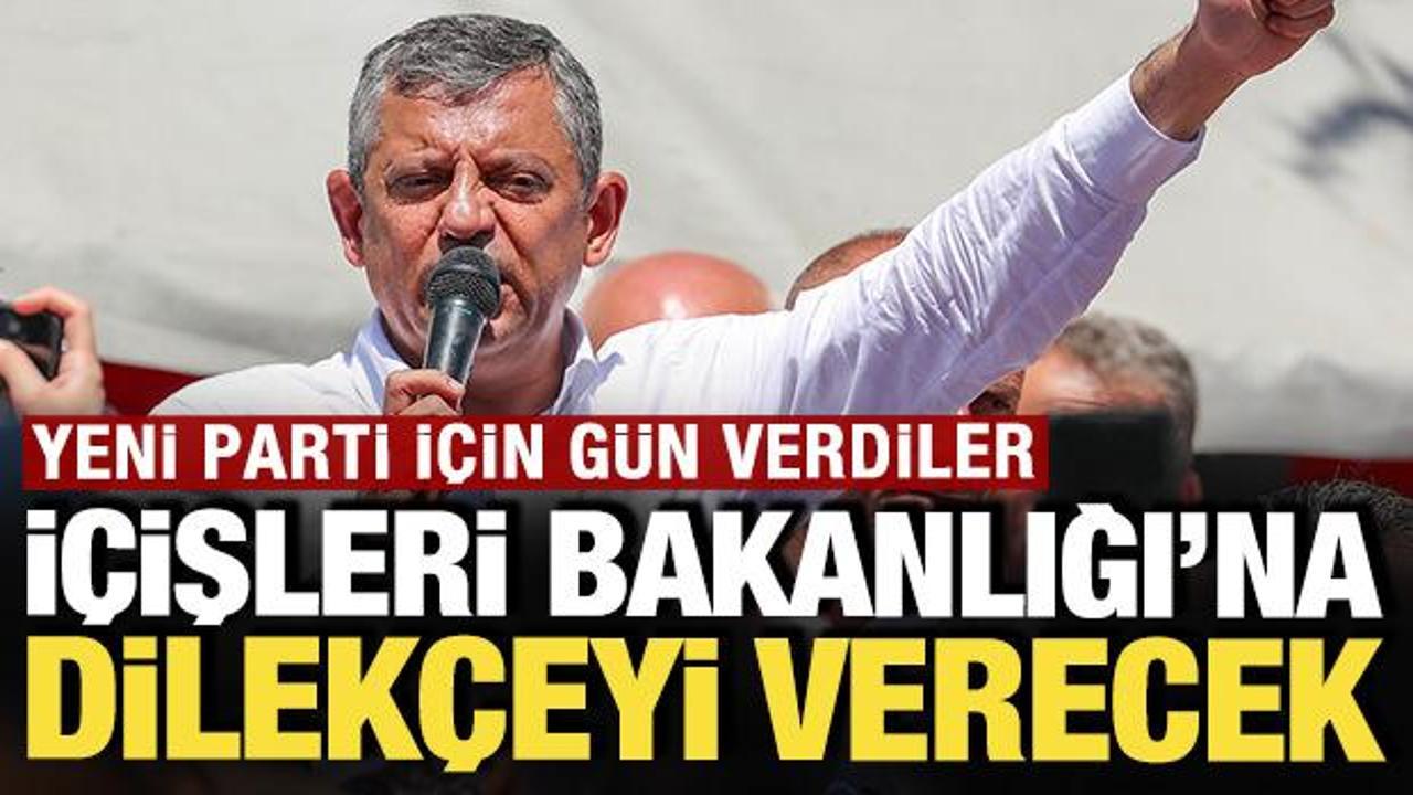 İçişleri Bakanlığı’na dilekçeyi sunacak: Yeni parti için gün verdiler