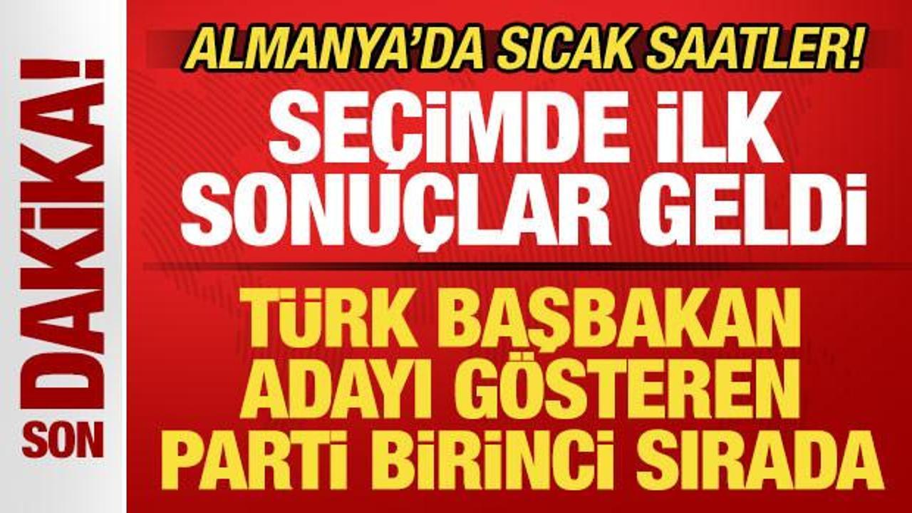 Almanya’da sıcak saatler! Seçimde ilk sonuçlar geldi! Türk Başbakan adayının partisi önde