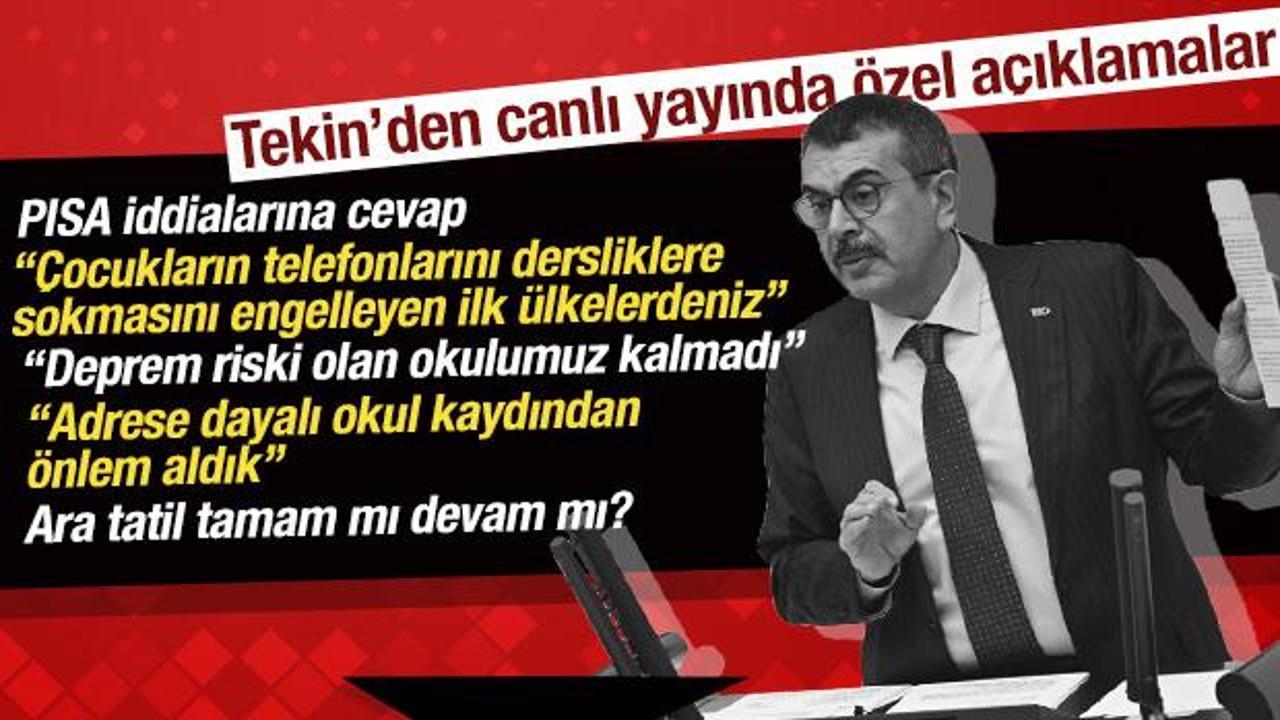 Bakan Tekin’den PISA sonuçları açıklaması: 2015 itibariyle istikrarlı yükselişe geçtik